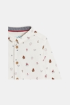 Chemise velours côtelé fêtes blanc bébé garçon 3