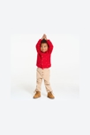 Chemise velours côtelé fêtes rouge bébé garçon 5