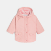 Manteau ciré doublé jersey rose bébé fille