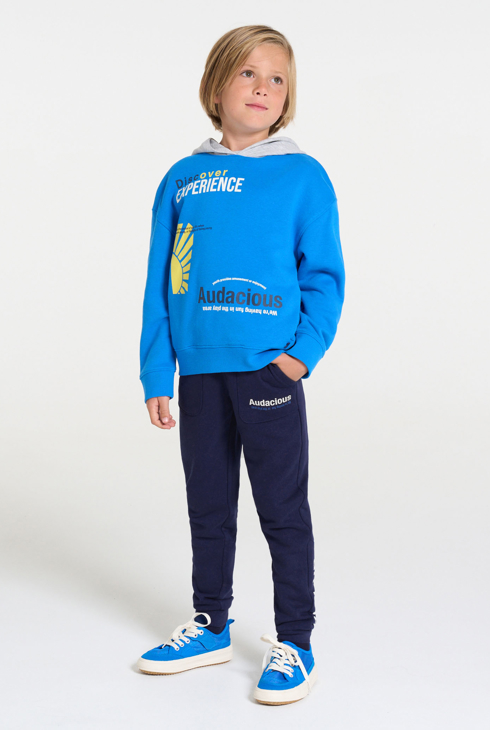 Pantalón de jogging gris jaspeado niño 1