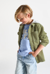 Sobrecamisa con capucha desmontable caqui niño 4