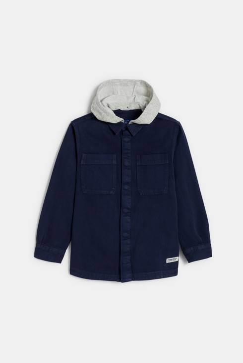 Fantovska mornarsko modra vrhnja srajca s snemljivo kapuco 2