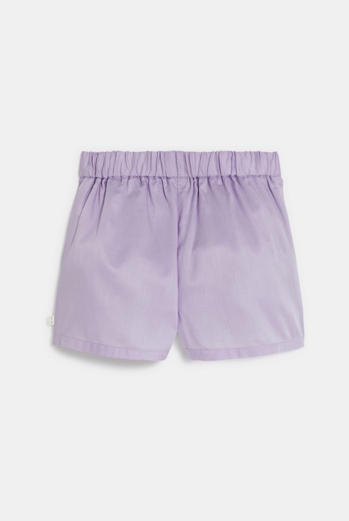 Short chic à pinces mauve bébé fille 2