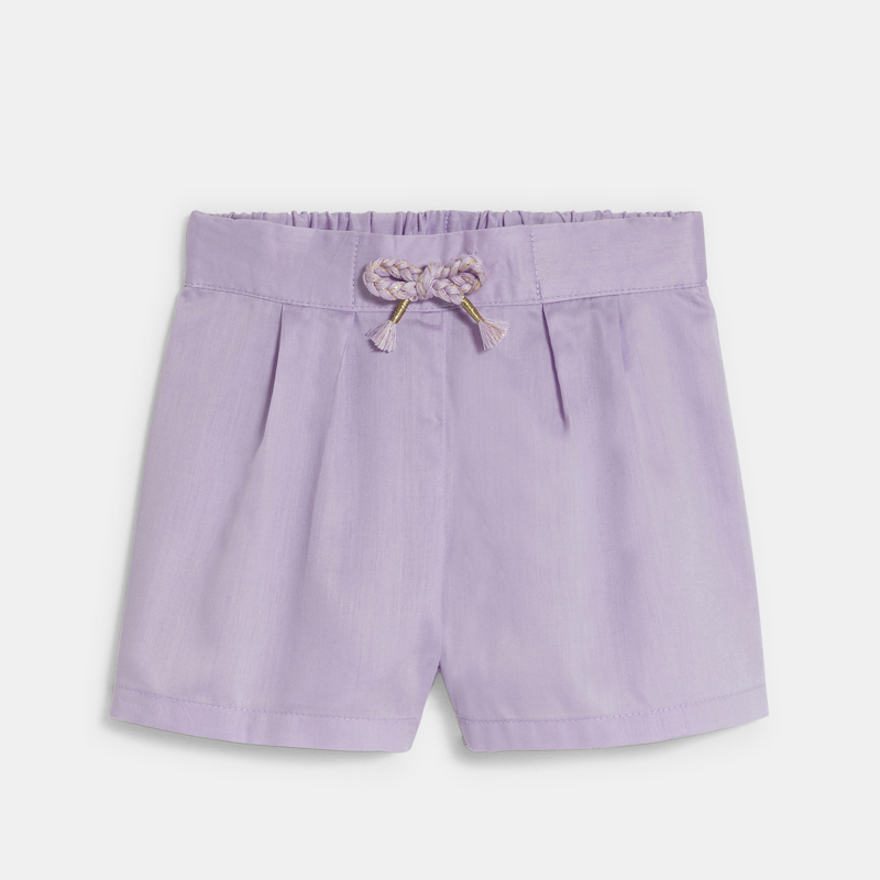 Schicke Mädchen-Shorts in Mauve mit Abnähern für Kleinkinder