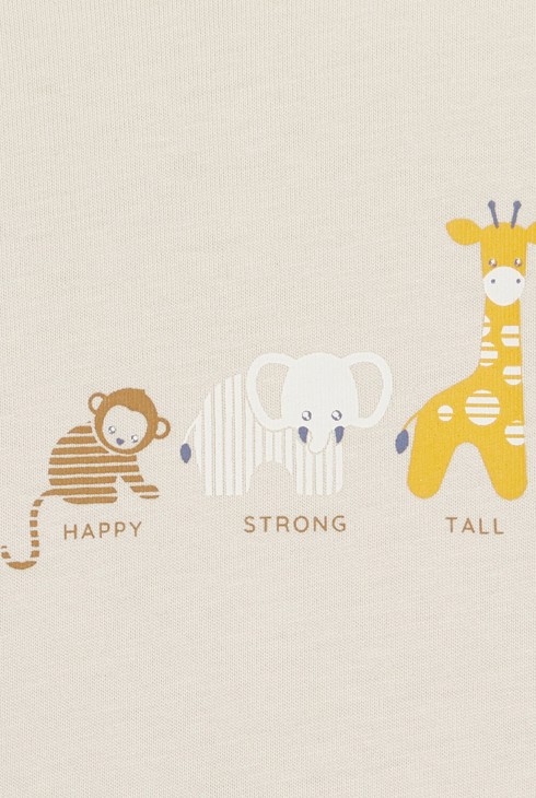 Bijela pidžama kombinezon sa životinjama od jerseya za dječake (komplet od 2 kom.) 2