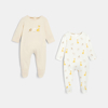 Dors-bien jersey animaux blanc bébé garçon (lot de 2)