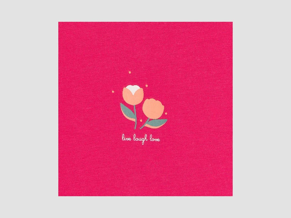 Rosa Schlafoverall aus Jersey mit Tulpen Kleinkind Mädchen (2er-Set) 2