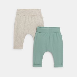 Unisex newborn green trousers (set of 2) 1