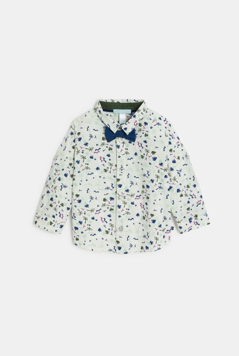 Camicia blu con palme neonato 1