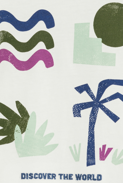 Baby boy's white palm tree T-shirt 2