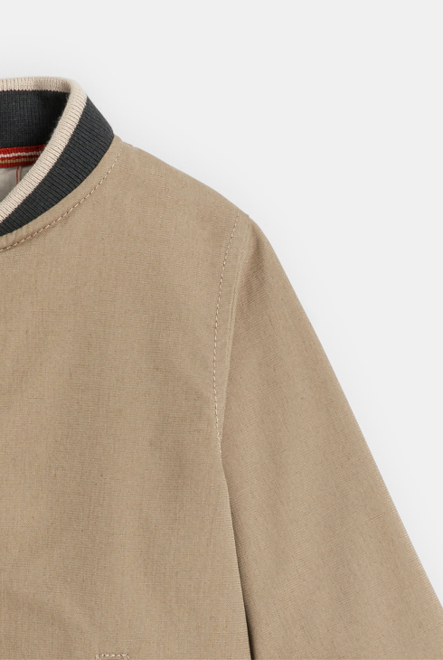 Blouson coton et lin beige bébé garçon