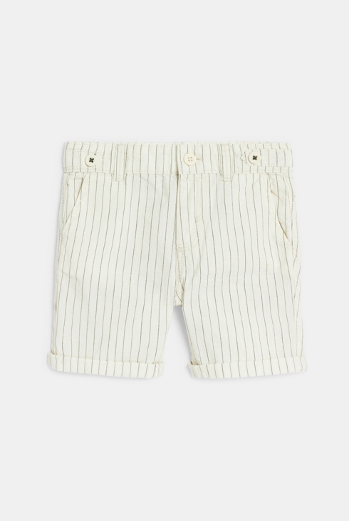 Bermuda chino arancioni a righe neonato 1