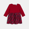 Robe de fête à carreaux rouge bébé fille