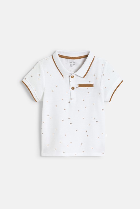 Weißes Poloshirt aus Pikee-Baumwolle Kleinkind Junge 2