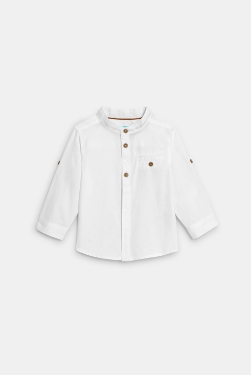 Modisches weißes Hemd Kleinkind Junge 2