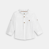 Chemise liquette coton fantaisie blanc bébé garçon