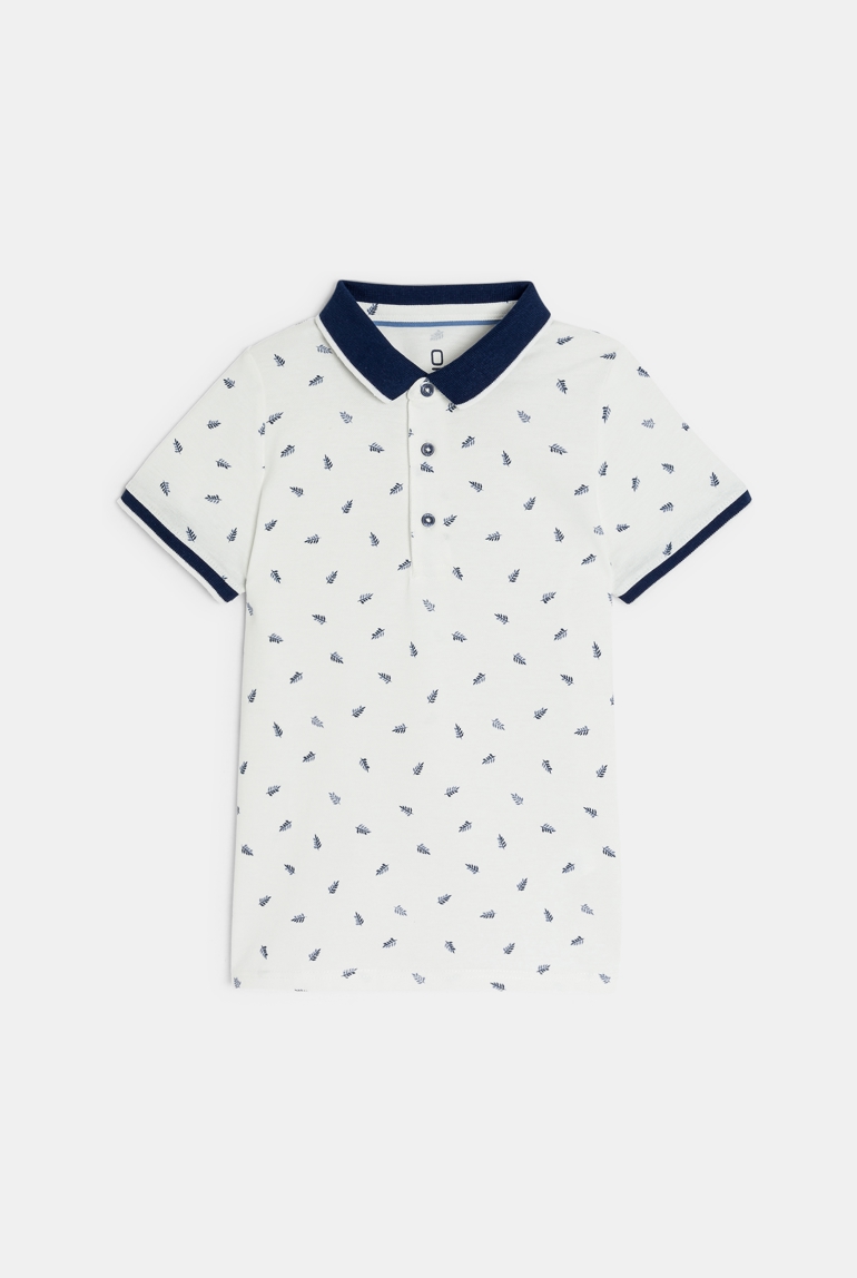 Polo manches courtes en jersey piqué imprimé Garçon 1