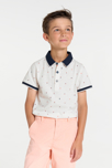 Polo manches courtes en jersey piqué imprimé Garçon 1