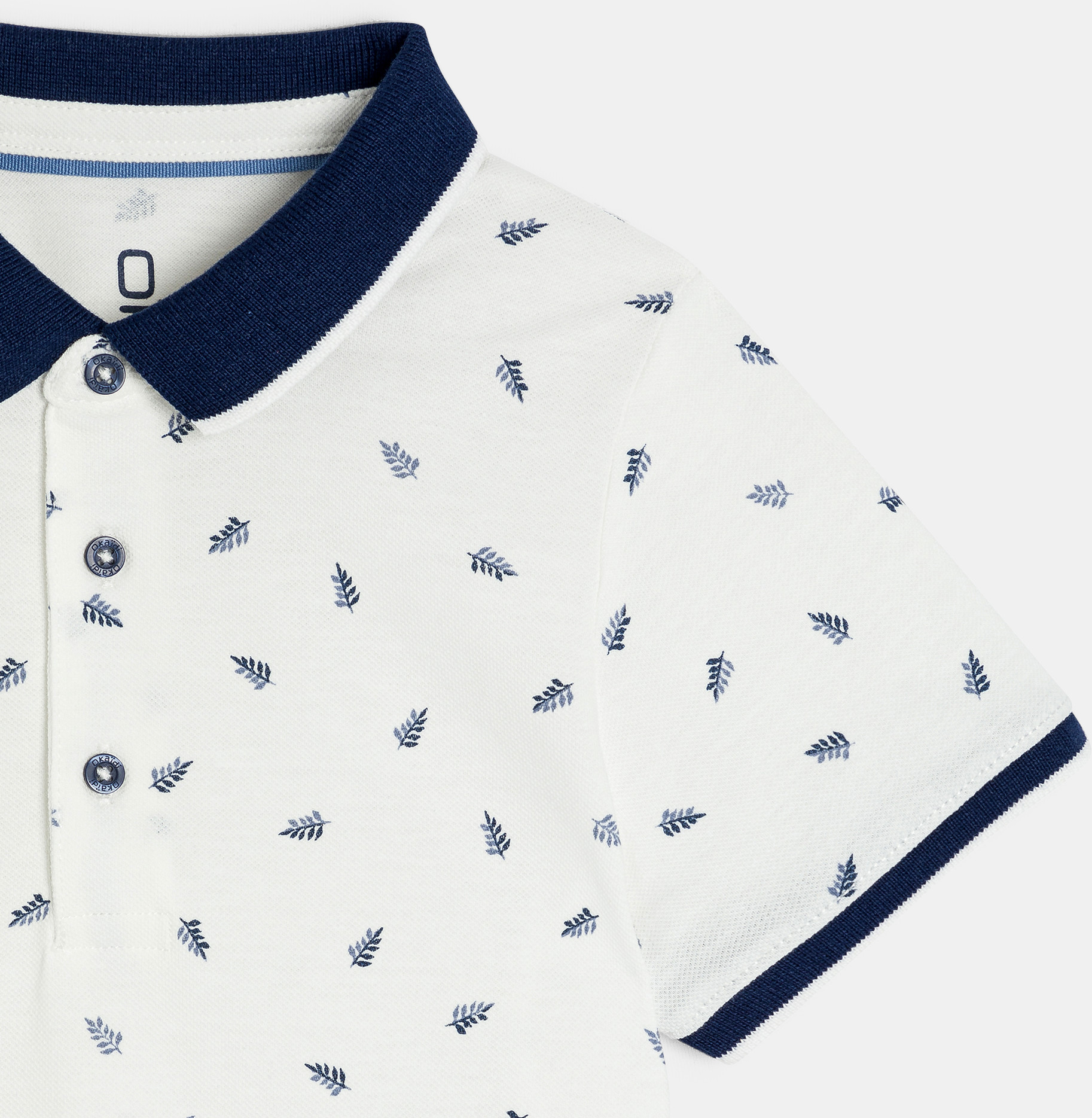 Kurzarm-Poloshirt aus gestepptem bedrucktem Jersey für Jungen 2