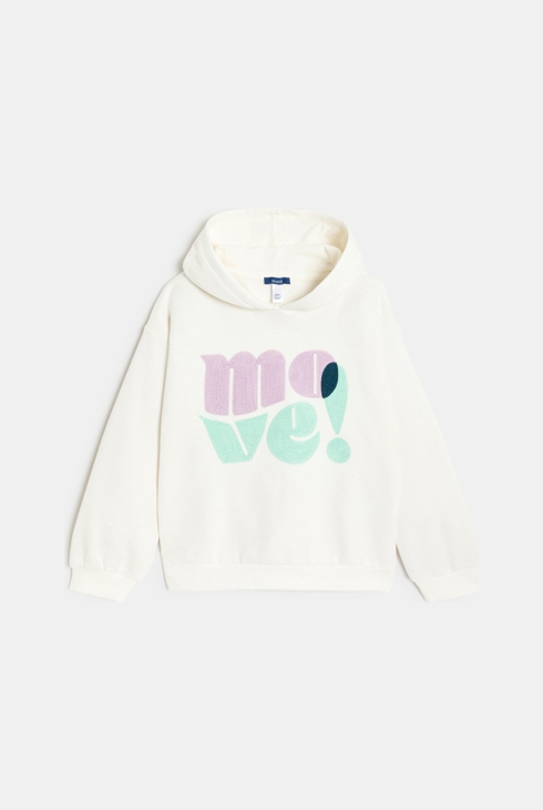 Sweat-shirt à message blanc Fille