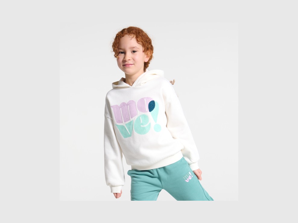 Witte sweater met tekst voor meisjes 1