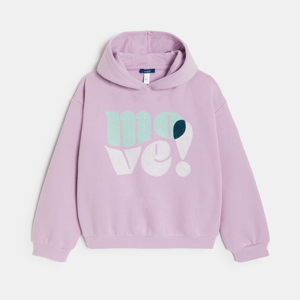 Paarse sweater met tekst voor meisjes 1