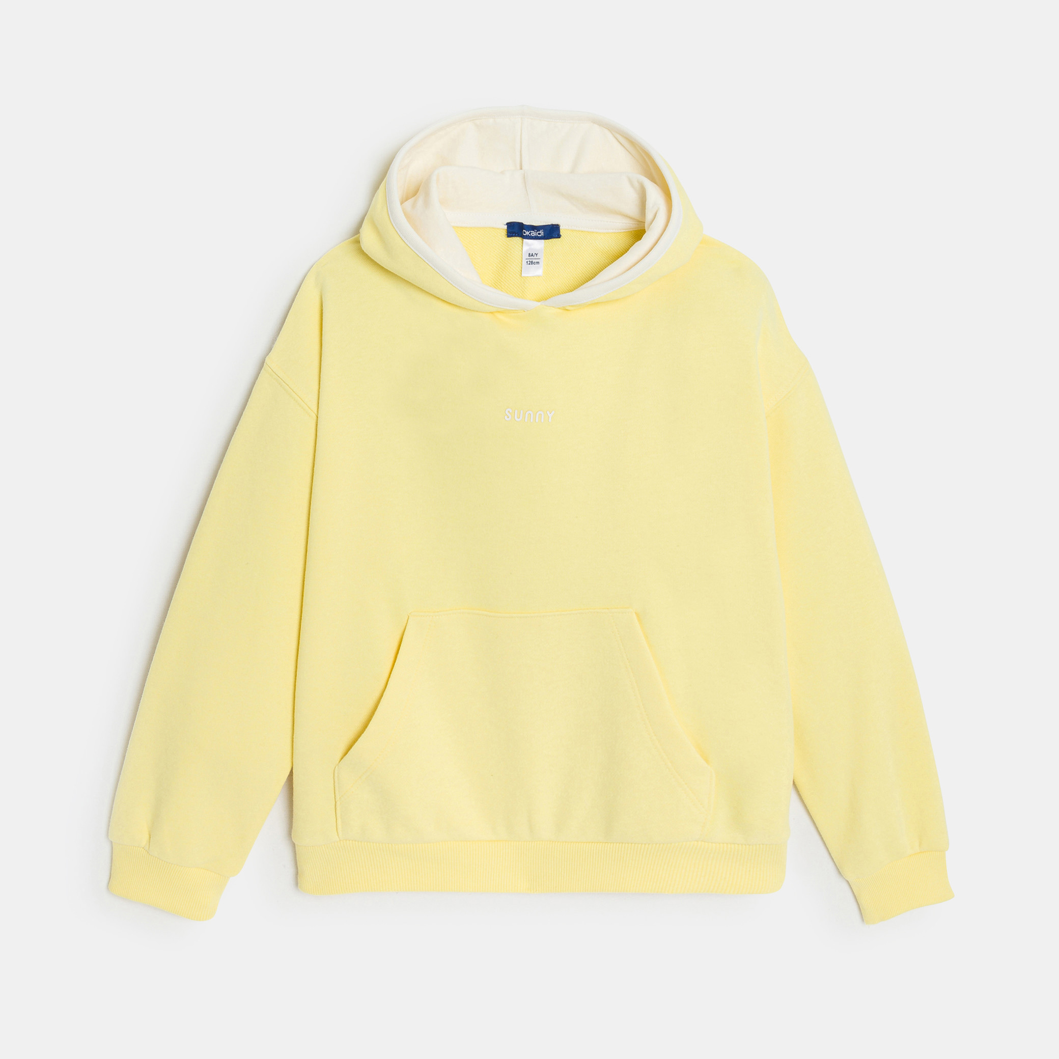 Girl's yellow fleece sweatshirt Okaïdi & Obaïbi