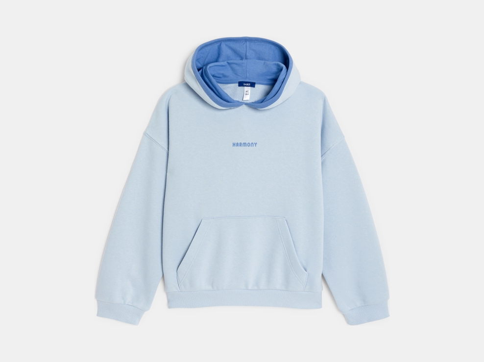 Sweat-shirt en molleton bleu ciel Fille 1