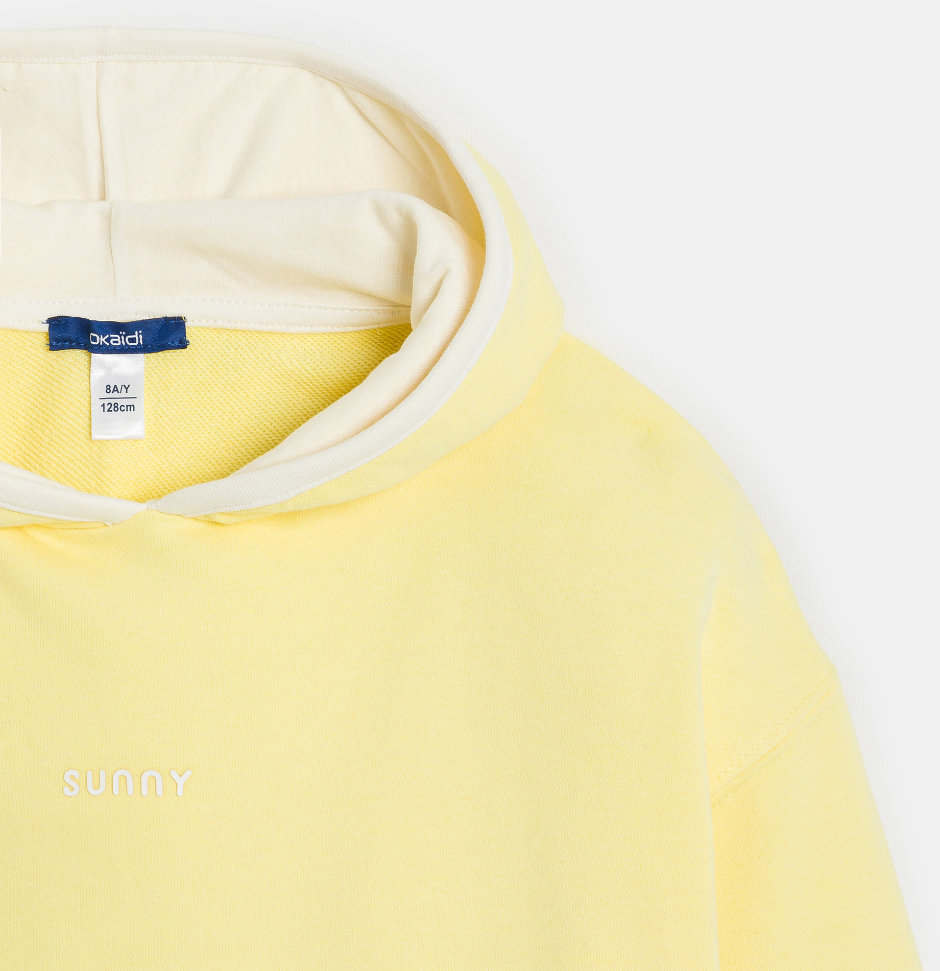 Sweat-shirt en molleton jaune Fille