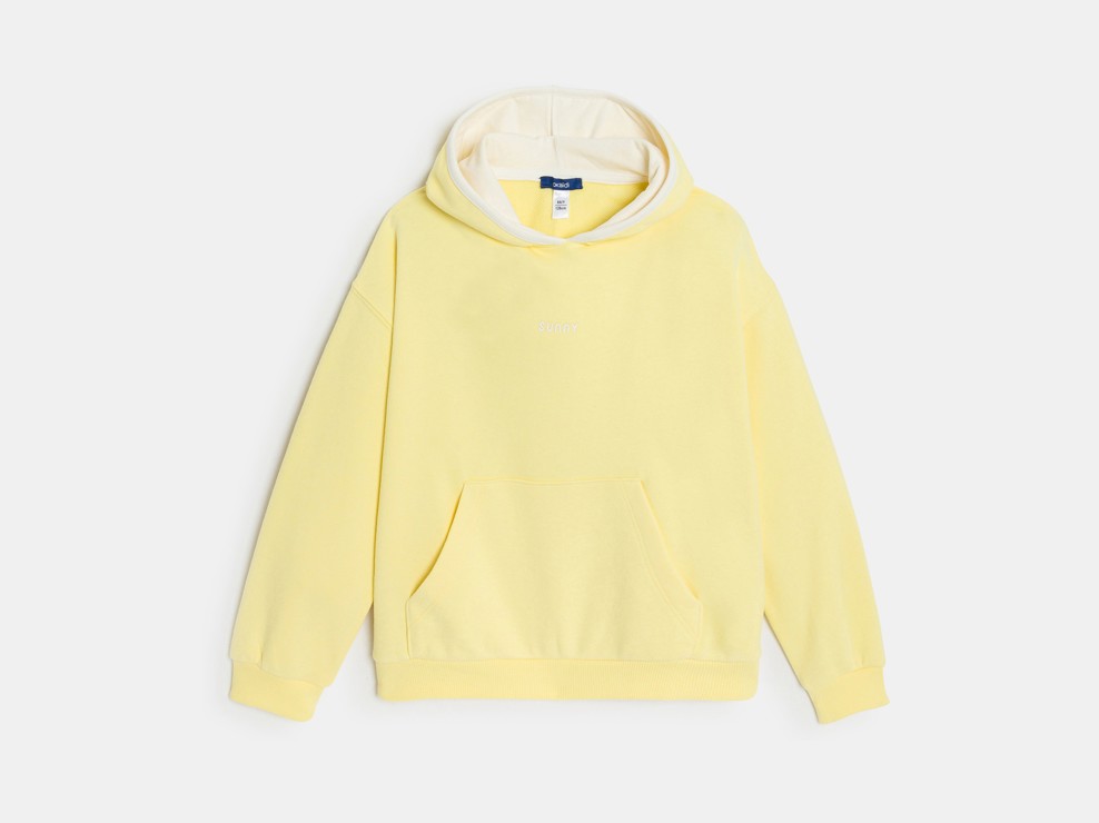 Sudadera de muletón amarillo niña 1