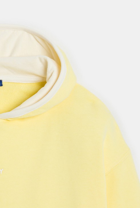 Sweat-shirt en molleton jaune Fille 2
