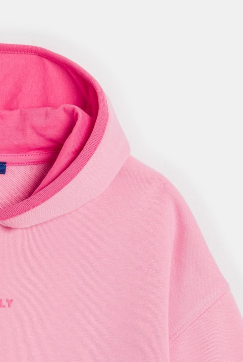 Sweat-shirt en molleton rose bonbon Fille 2