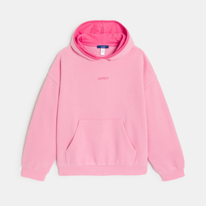 Girl's candy pink fleece sweatshirt 1