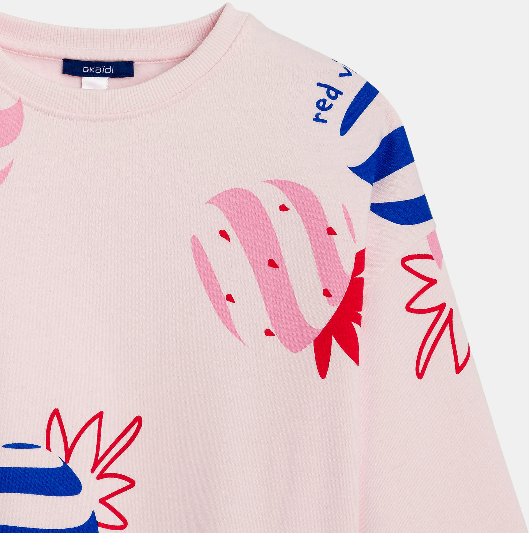 Girl's pink pineapple print sweatshirt 2