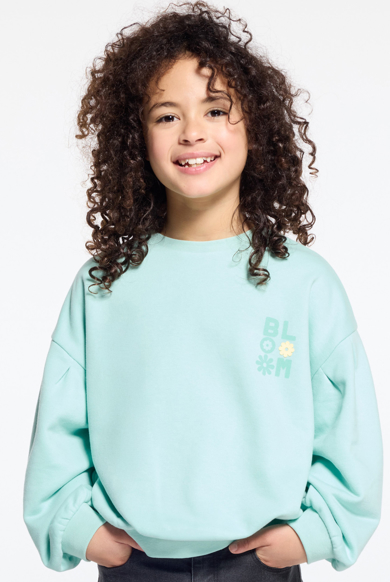Groen sweatshirt van joggingstof voor meisjes