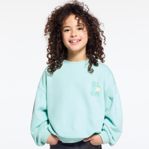 Sweat-shirt en molleton vert Fille 1