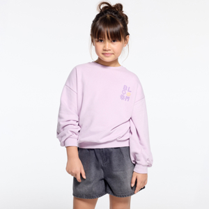 Sweat-shirt en molleton mauve Fille 1