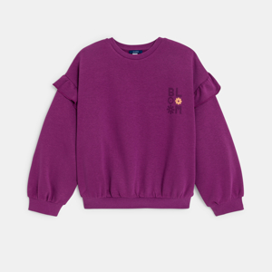 Sudadera de muletón violeta niña 1