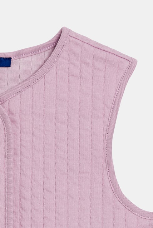 Girl's mauve sleeveless sweatshirt 2