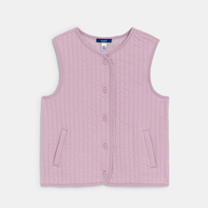 Girl's mauve sleeveless sweatshirt 1