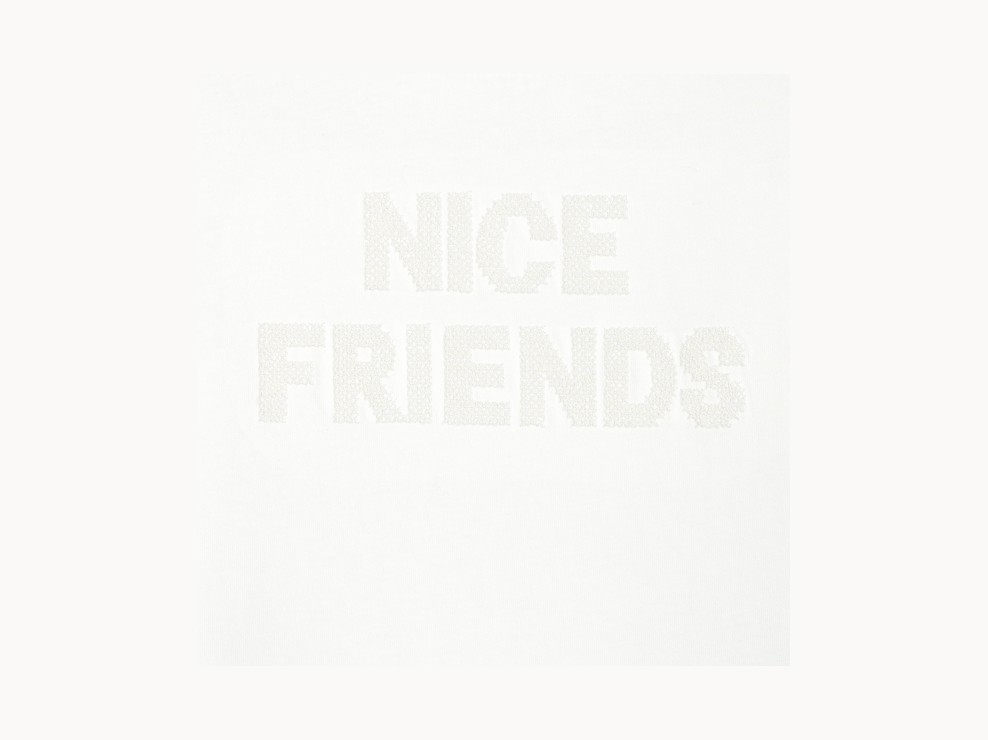 T-shirt manches longues message sequins blanc Fille 2