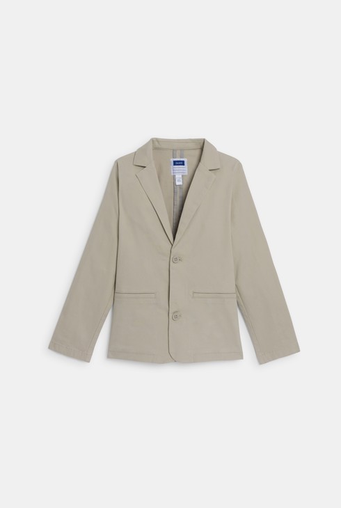 Boy's plain beige suit jacket 2
