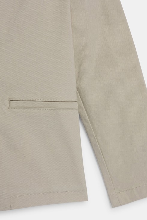 Einfarbige beige Anzugjacke für Jungen 2