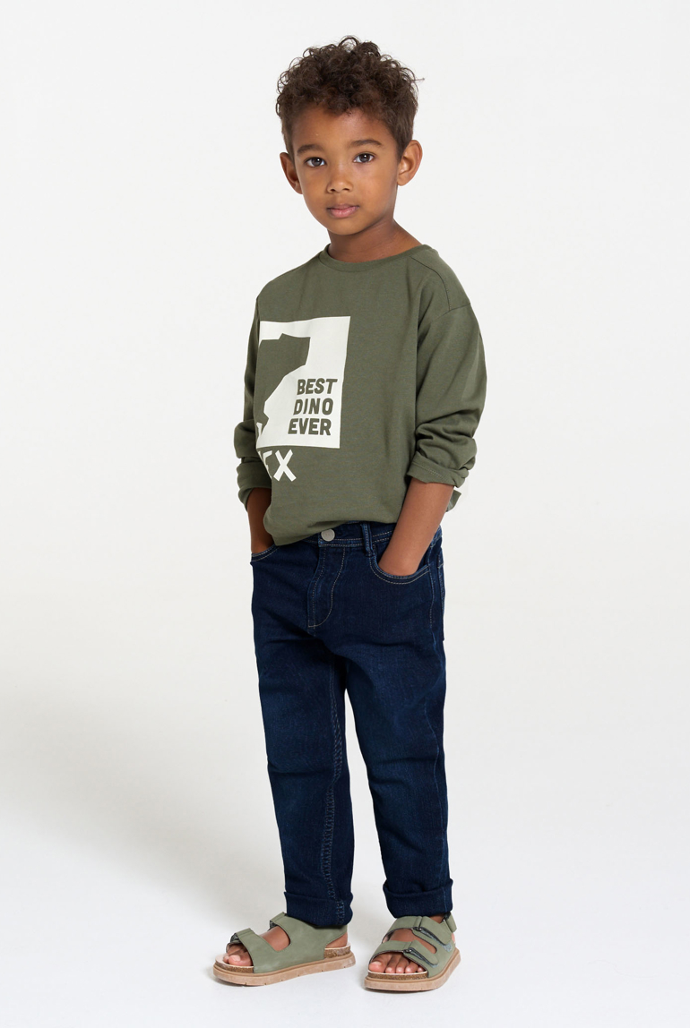 Jean skinny en denim brut bleu marine Garçon 1