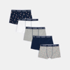 Lot de 5 boxers en jersey Garçon