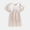 Robe effet métallisé rose nude Fille