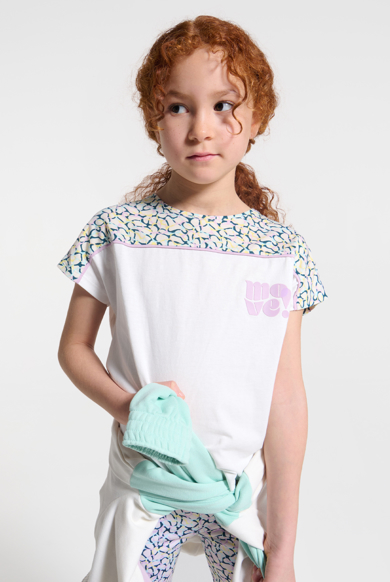 T-shirt manches courtes blanc Fille