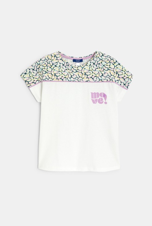 T-shirt manches courtes blanc Fille 2