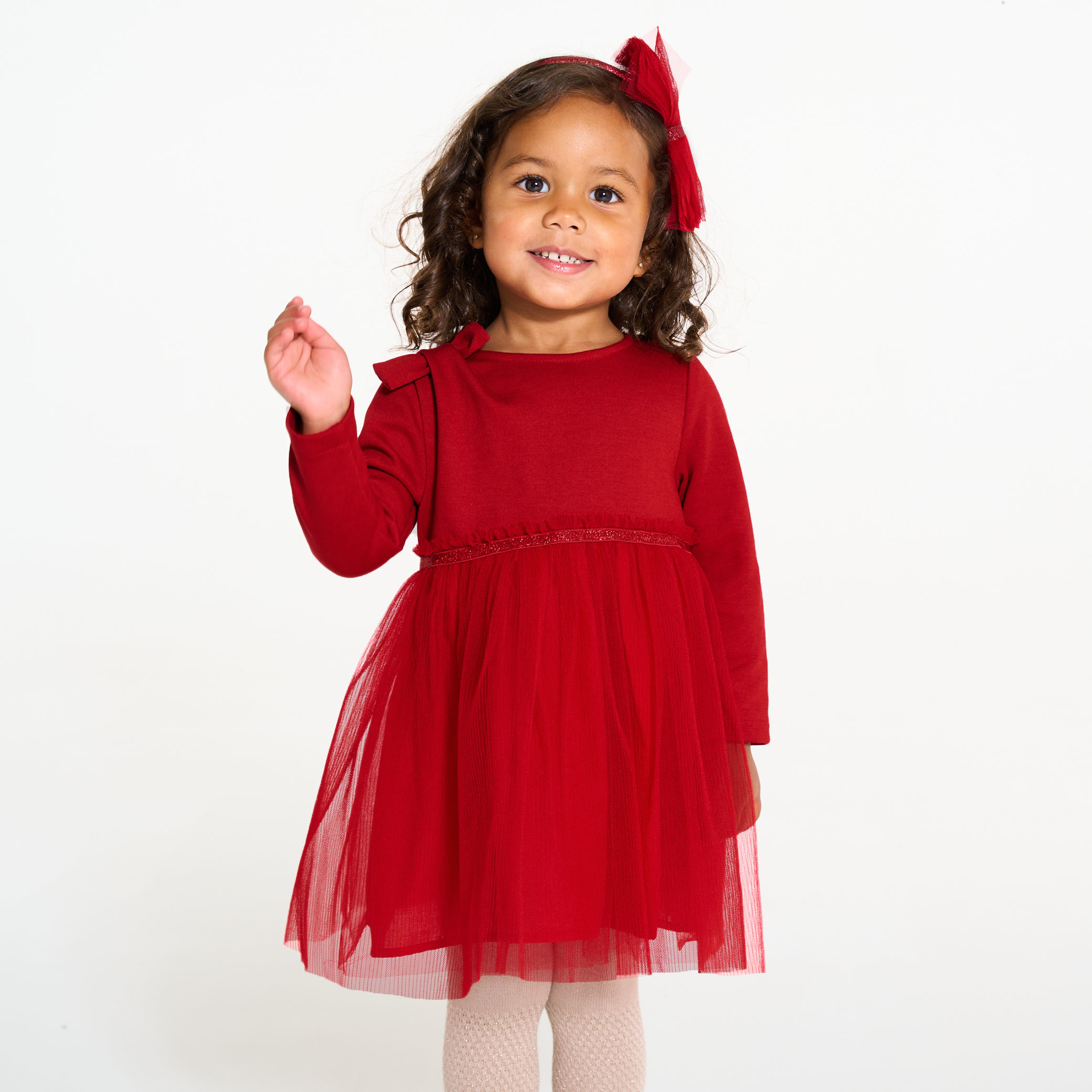 Robe de fetes rouge bebe fille Okaidi Obaibi