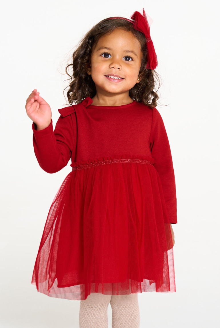 Robe de fêtes rouge bébé fille 1